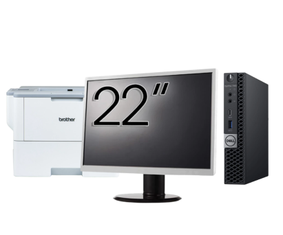 Pachet Calculator Second Hand DELL OptiPlex 7060 Mini PC, Intel Core i3-8100T 3.10GHz, 8GB DDR4, 256GB SSD + Monitor 22 Inch NewTechnology Media