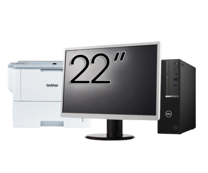 Pachet Second Hand DELL OptiPlex 5090 SFF, Intel Core i5-10500 3.10 - 4.50GHz, 8GB DDR4, 256GB SSD + Monitor 22" + Imprimanta Brother HL-L6300DW NewTechnology Media