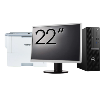 Pachet Calculator Second Hand DELL OptiPlex 5080 SFF, Intel Core i5-10500 3.10 - 4.50GHz, 8GB DDR4, 256GB SSD + Monitor 22" + Imprimanta Brother HL-L6300DW NewTechnology Media
