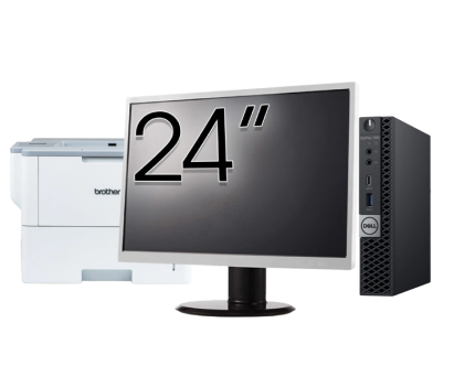 Pachet Calculator Second Hand DELL OptiPlex 7060 Mini PC, Intel Core i3-8100T 3.10GHz, 8GB DDR4, 256GB SSD + Monitor 24 Inch NewTechnology Media