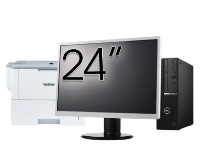 Pachet Second Hand DELL OptiPlex 5090 SFF, Intel Core i5-10500 3.10 - 4.50GHz, 8GB DDR4, 256GB SSD + Monitor 24" + Imprimanta Brother HL-L6300DW NewTechnology Media