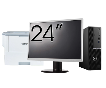 Pachet Calculator Second Hand DELL OptiPlex 5080 SFF, Intel Core i5-10500 3.10 - 4.50GHz, 8GB DDR4, 256GB SSD + Monitor 24" + Imprimanta Brother HL-L6300DW NewTechnology Media