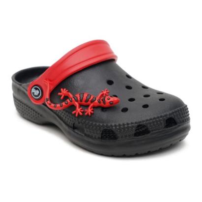 Papuci/saboti, clogs, pentru copii, spuma EVA, negru si rosu, marimea 24, Jose Amorales GartenVIP DiyLine