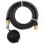 Furtun de aspirație cu racorduri din alamă, negru 1,1" 4 m, PVC GartenMobel Dekor