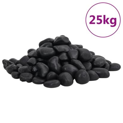 Pietricele lustruite, 25 kg, negru, 2-5 cm GartenMobel Dekor