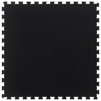 Placă de podea din cauciuc, negru, 12 mm, 100x100 cm GartenMobel Dekor