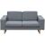 Canapea cu 2 locuri, gri deschis, material textil GartenMobel Dekor