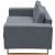 Canapea cu 2 locuri, gri deschis, material textil GartenMobel Dekor