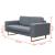 Canapea cu 2 locuri, gri deschis, material textil GartenMobel Dekor