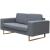 Canapea cu 2 locuri, gri deschis, material textil GartenMobel Dekor