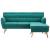 Canapea formă L, material textil, 171,5 x 138 x 81,5 cm, verde GartenMobel Dekor