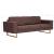 Canapea cu 3 locuri, maro, material textil GartenMobel Dekor