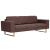 Canapea cu 3 locuri, maro, material textil GartenMobel Dekor