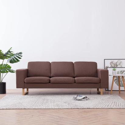 Canapea cu 3 locuri, maro, material textil GartenMobel Dekor