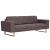 Canapea cu 3 locuri, gri taupe, material textil GartenMobel Dekor
