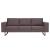 Canapea cu 3 locuri, gri taupe, material textil GartenMobel Dekor