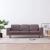 Canapea cu 3 locuri, gri taupe, material textil GartenMobel Dekor