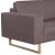 Canapea cu 3 locuri, gri taupe, material textil GartenMobel Dekor