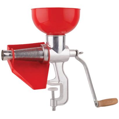 RESIGILAT - Masina Manuala de Tocat Rosii din Aluminiu, Inox si Plastic Alimentar pentru Macinat si Stors Suc de Rosii si Bulion