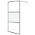 Perete cabină duș walk-in negru 100x195 cm sticlă ESG semi-mată GartenMobel Dekor