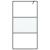Perete cabină duș walk-in negru 100x195 cm sticlă ESG semi-mată GartenMobel Dekor