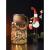 Decoratiune Craciun, borcan de sticla cu braduleti, LED, 3xAAA, IP44, 13x23.5 cm GartenVIP DiyLine