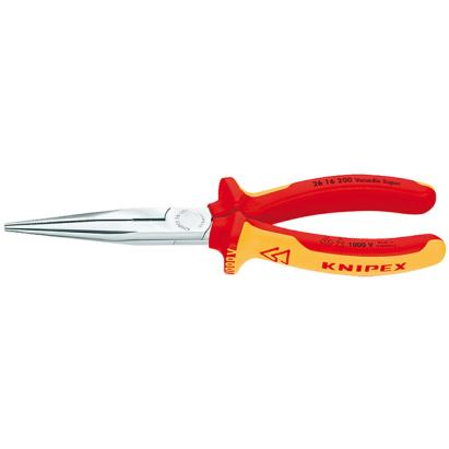 Cleste cu cioc semirotund si suprafata taietoare vde 1000v KNIPEX 26 16 200 HardWork ToolsRange