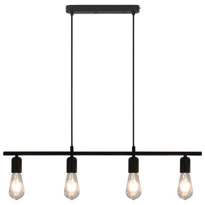 Lustră cu becuri cu filament, negru, 80 cm, 2 W, E27 GartenMobel Dekor