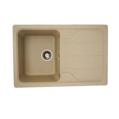 Chiuvetă din compozit de granit pentru bucătărie ELEFANT PREMIUM 7850 VERONA Safari bej 775 x 495 mm Innovative ReliableTools