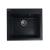 Chiuvetă din compozit de granit pentru bucătărie ELEFANT PREMIUM 5852 VESTA Negru metalic 580 x 518 mm Innovative ReliableTools