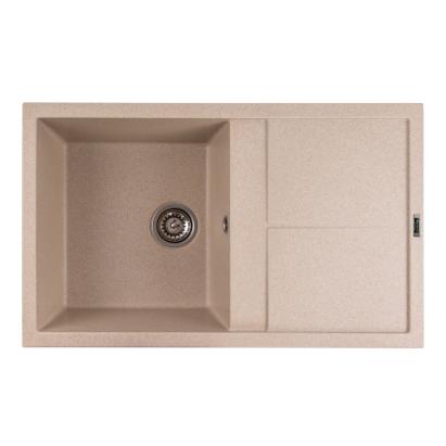 Chiuvetă din compozit de granit pentru bucătărie SAFARI BEJ ELEFANT PREMIUM 7850 SELENA Innovative ReliableTools