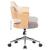 Scaun de masă pivotant, gri taupe, lemn curbat/material textil GartenMobel Dekor