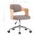 Scaun de masă pivotant, gri taupe, lemn curbat/material textil GartenMobel Dekor