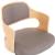 Scaun de masă pivotant, gri taupe, lemn curbat/material textil GartenMobel Dekor