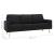 Canapea cu 3 locuri, negru, material textil GartenMobel Dekor