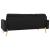 Canapea cu 3 locuri, negru, material textil GartenMobel Dekor