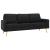 Canapea cu 3 locuri, negru, material textil GartenMobel Dekor
