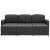Canapea extensibilă modulară cu 3 locuri, gri închis, textil GartenMobel Dekor