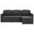 Canapea extensibilă modulară cu 3 locuri, gri închis, textil GartenMobel Dekor