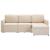 Canapea extensibilă modulară cu 3 locuri, crem, material textil GartenMobel Dekor