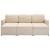 Canapea extensibilă modulară cu 3 locuri, crem, material textil GartenMobel Dekor