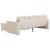 Canapea extensibilă modulară cu 3 locuri, crem, material textil GartenMobel Dekor
