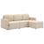 Canapea extensibilă modulară cu 3 locuri, crem, material textil GartenMobel Dekor