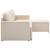 Canapea extensibilă modulară cu 3 locuri, crem, material textil GartenMobel Dekor