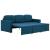 Canapea extensibilă modulară cu 3 locuri, albastru, textil GartenMobel Dekor