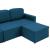 Canapea extensibilă modulară cu 3 locuri, albastru, textil GartenMobel Dekor