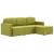 Canapea extensibilă modulară, 3 locuri, verde, material textil GartenMobel Dekor