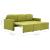 Canapea extensibilă modulară, 3 locuri, verde, material textil GartenMobel Dekor