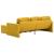 Canapea extensibilă modulară cu 3 locuri galben material textil GartenMobel Dekor