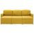 Canapea extensibilă modulară cu 3 locuri galben material textil GartenMobel Dekor